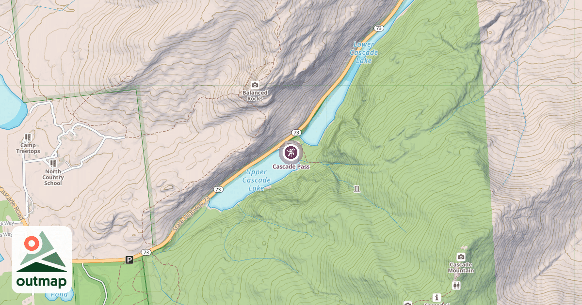 Map of Cascade Pass