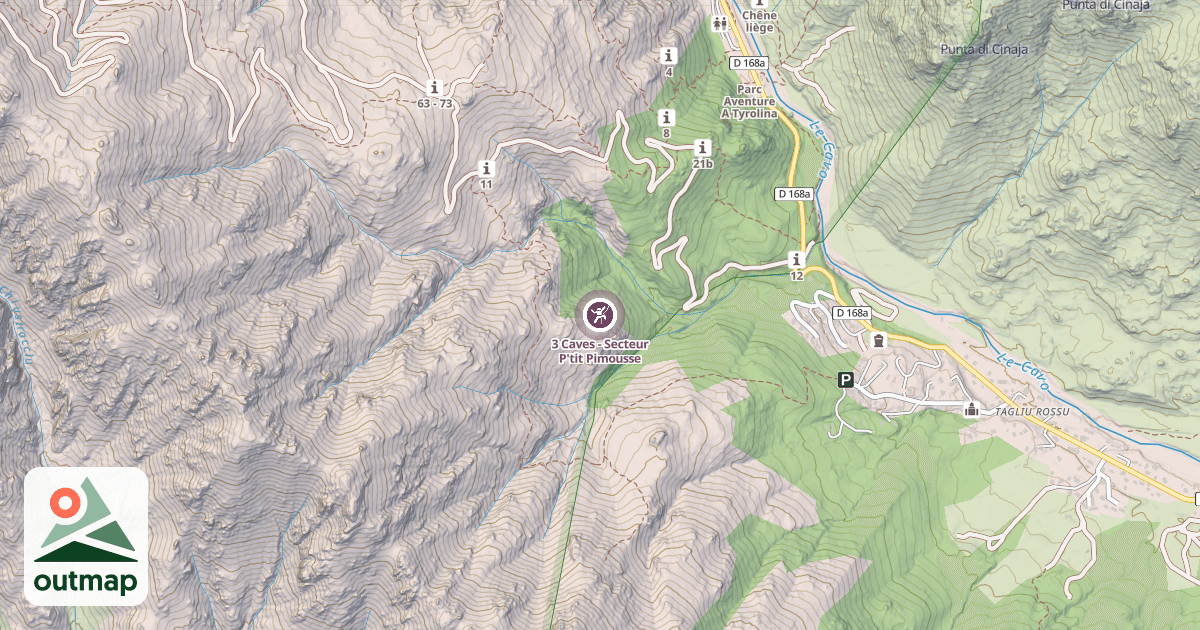 Map of 3 Caves - Secteur P'tit Pimousse