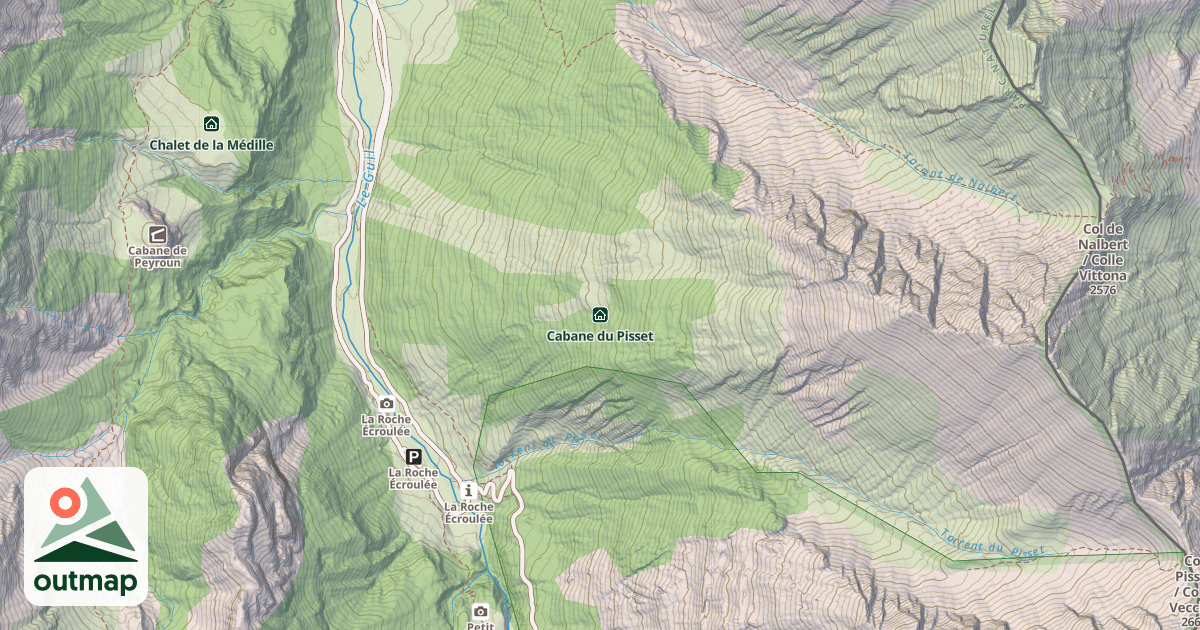 Map of Cabane du Pisset