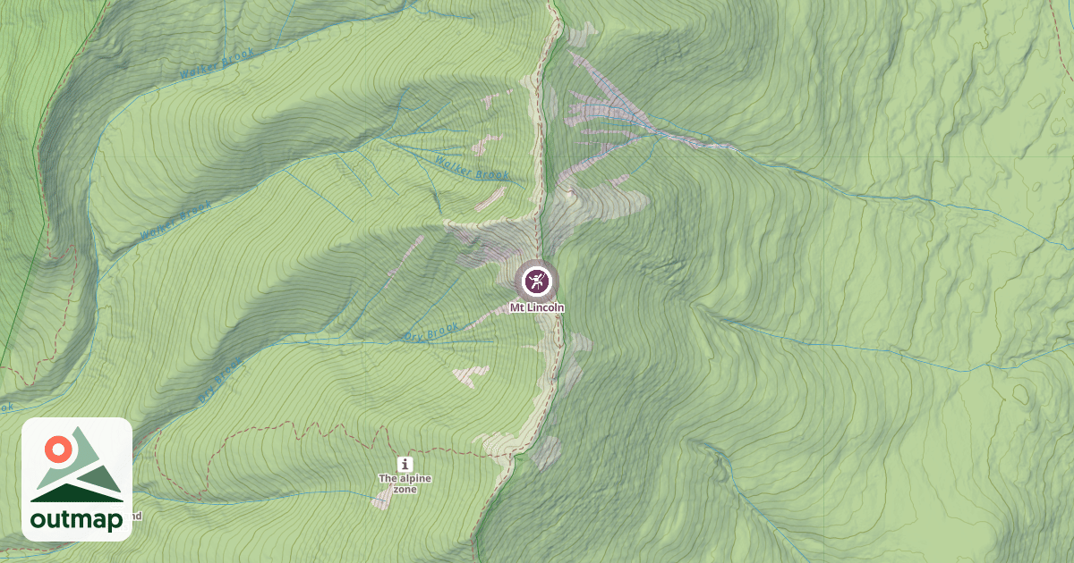 Map of Mt Lincoln