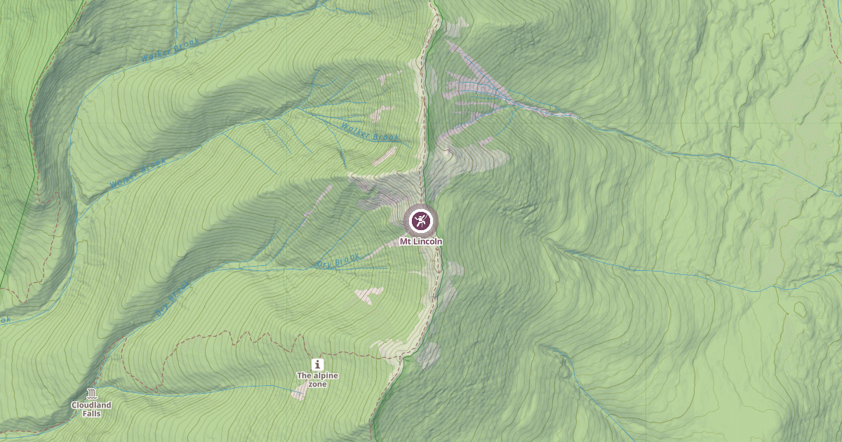 Map preview of Mt Lincoln