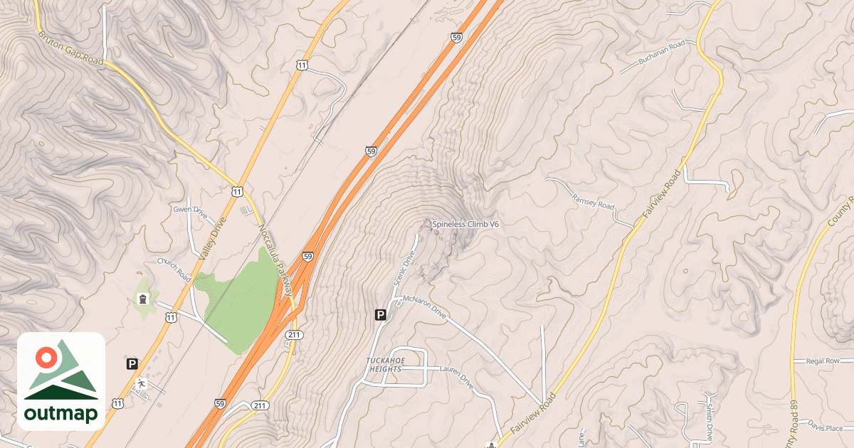Map of Spineless Climb