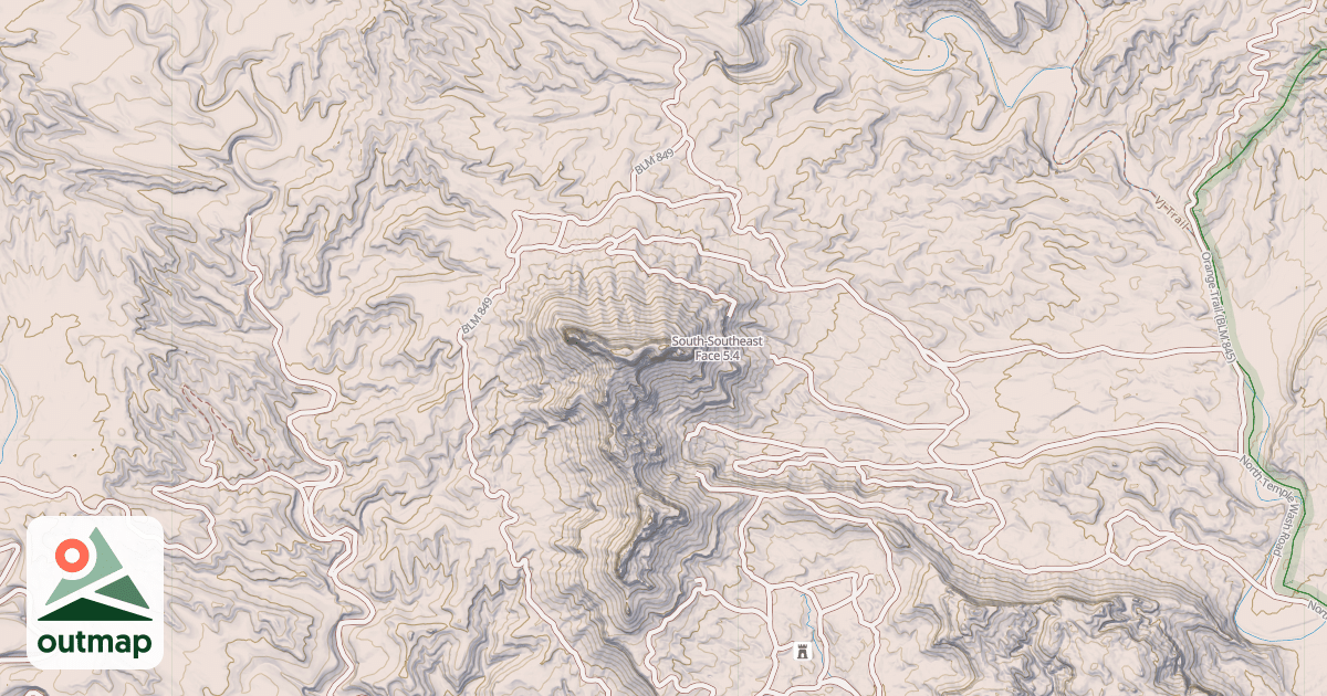 Map of South-Southeast Face