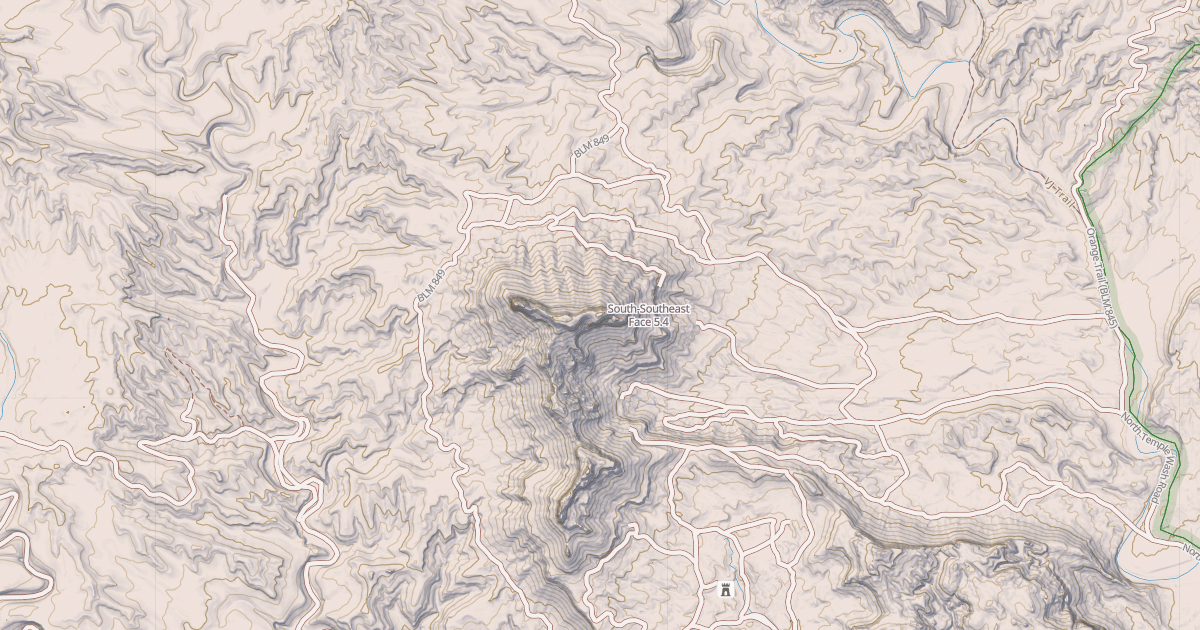 Map preview of South-Southeast Face