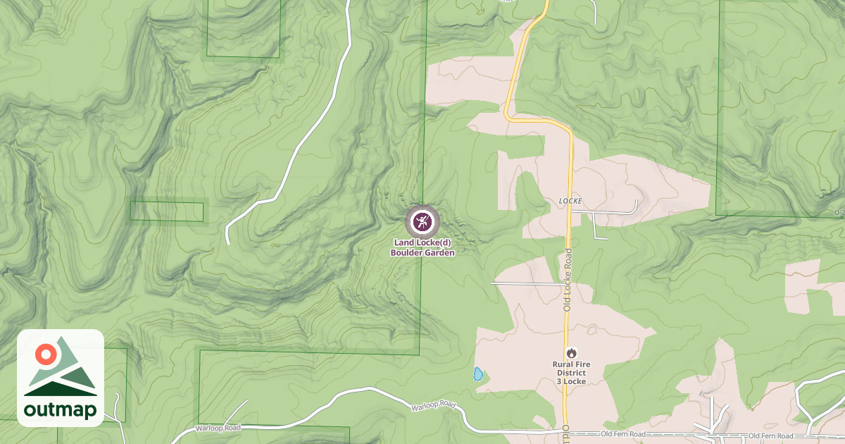 Map of Land Locke(d) Boulder Garden
