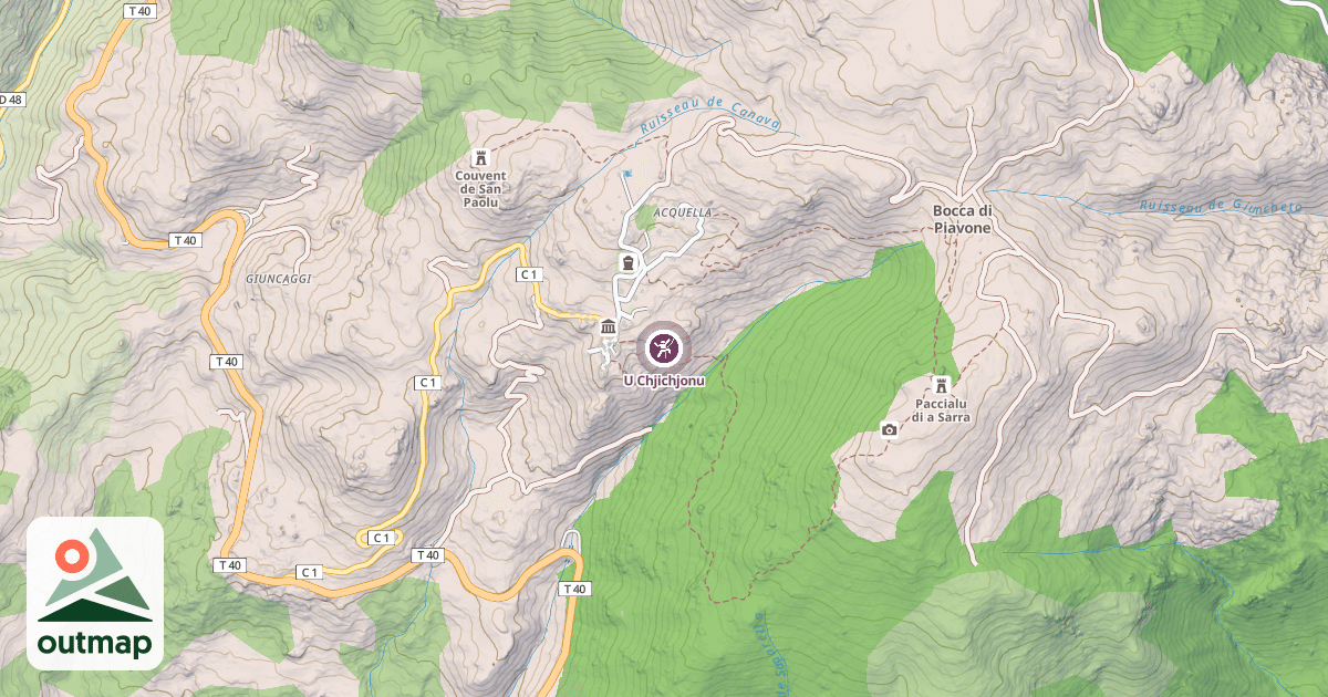 Map of U Chjichjonu