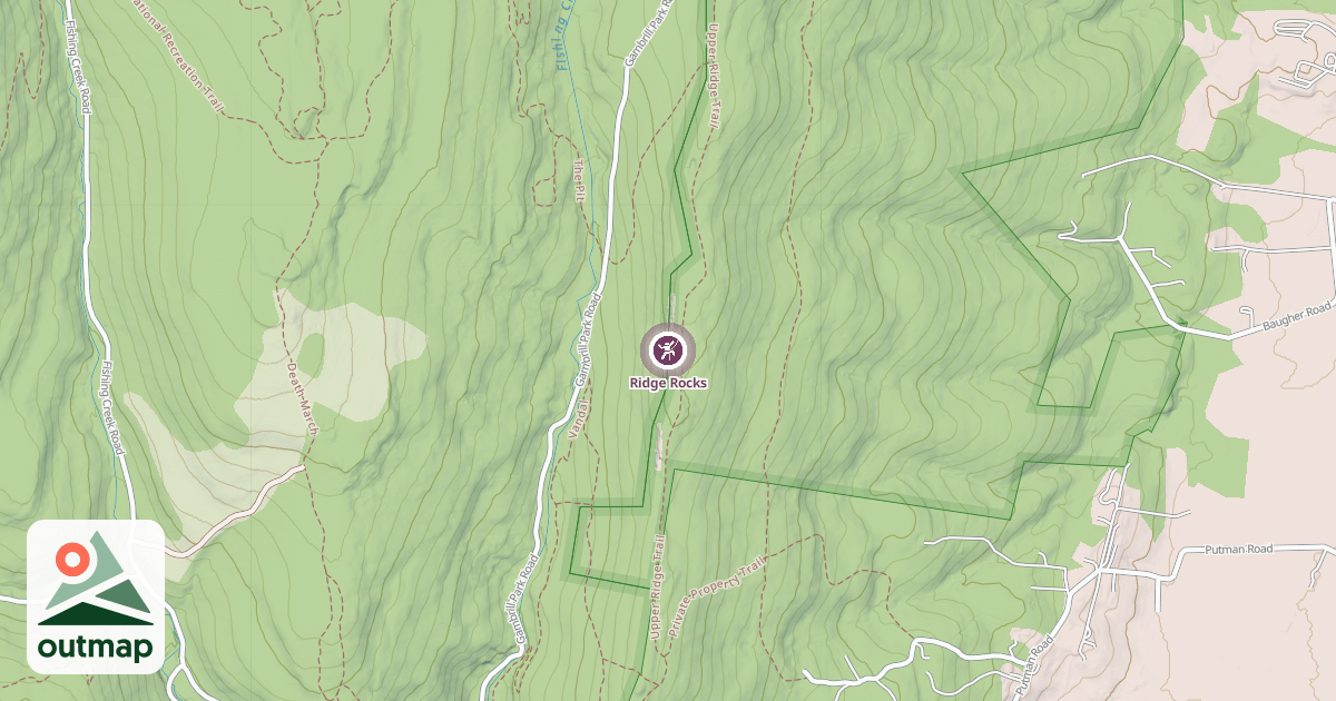 Map of Ridge Rocks