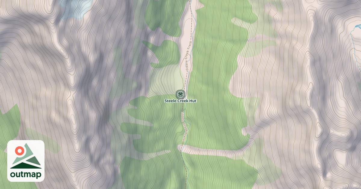 Map of Steele Creek Hut