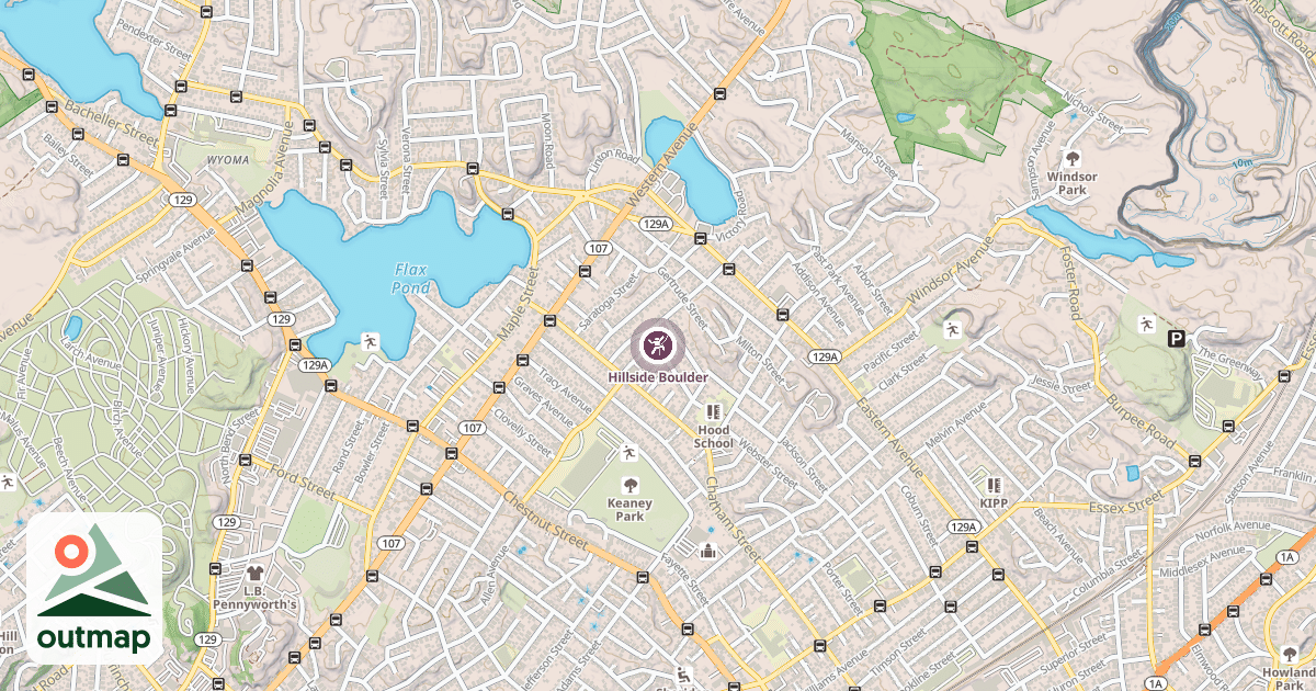 Map of Hillside Boulder