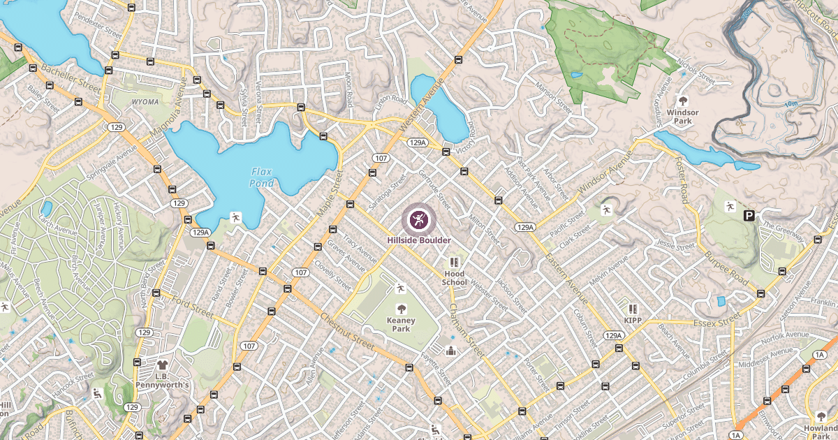 Map preview of Hillside Boulder