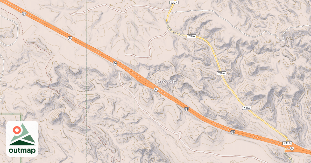 Map of Cal's Crack