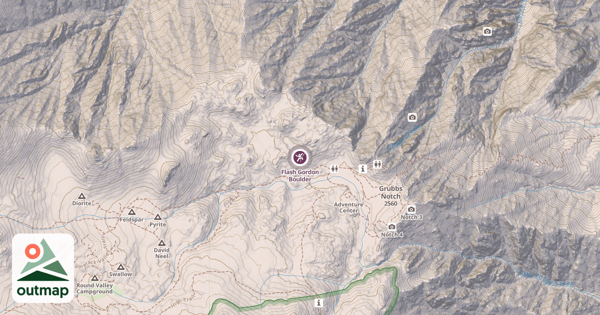 Map of Flash Gordon Boulder