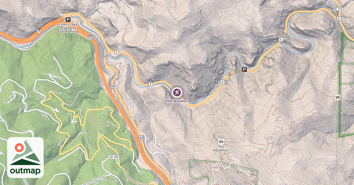 Map of Dike Boulders