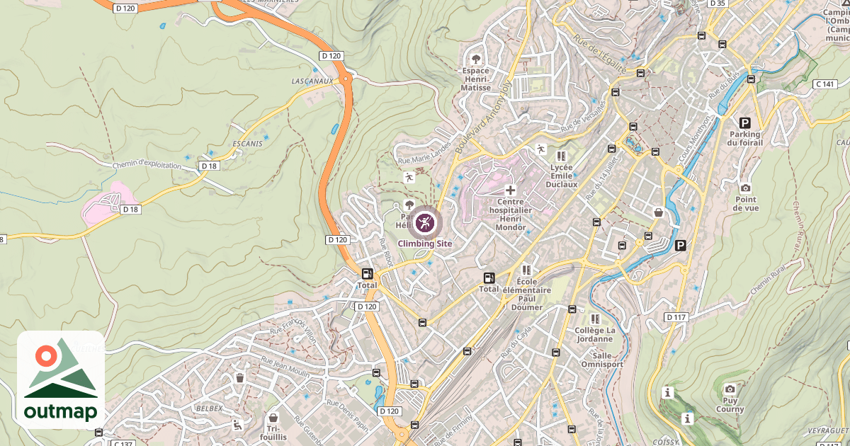 Map of Climbing Site