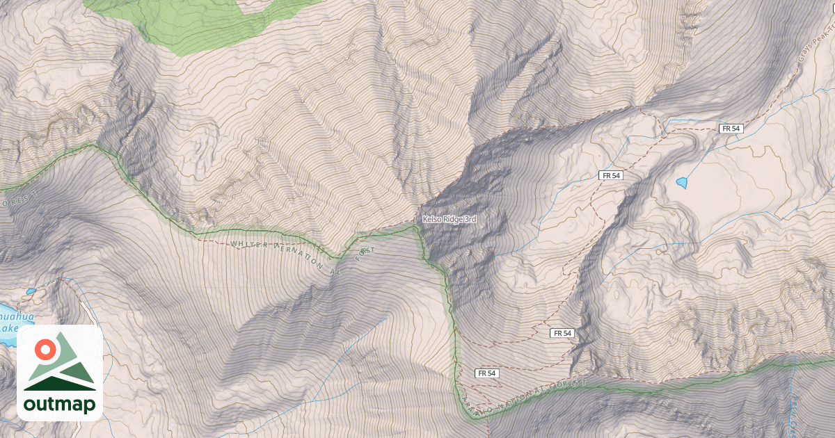 Map of Kelso Ridge