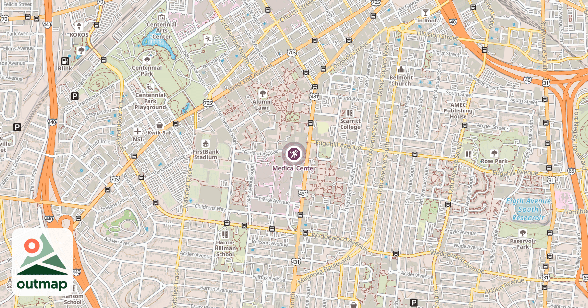 Map of Medical Center
