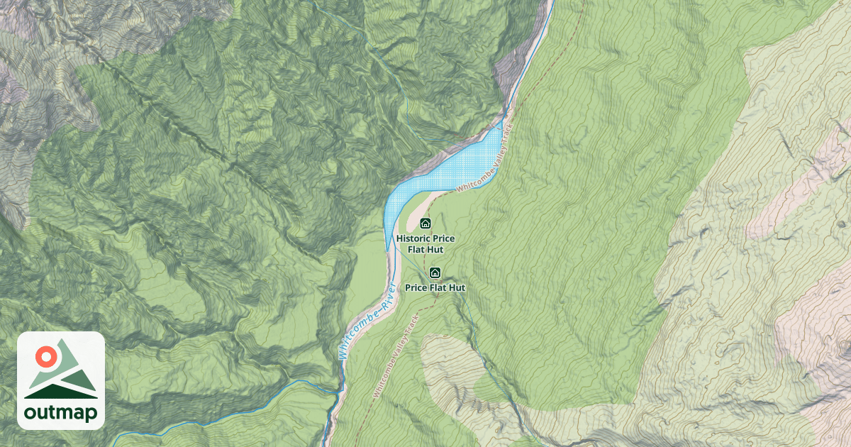 Map of Historic Price Flat Hut