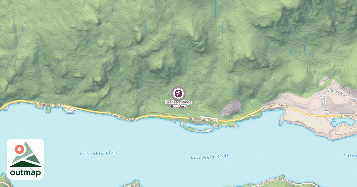 Map of Predator Ridge Boulders