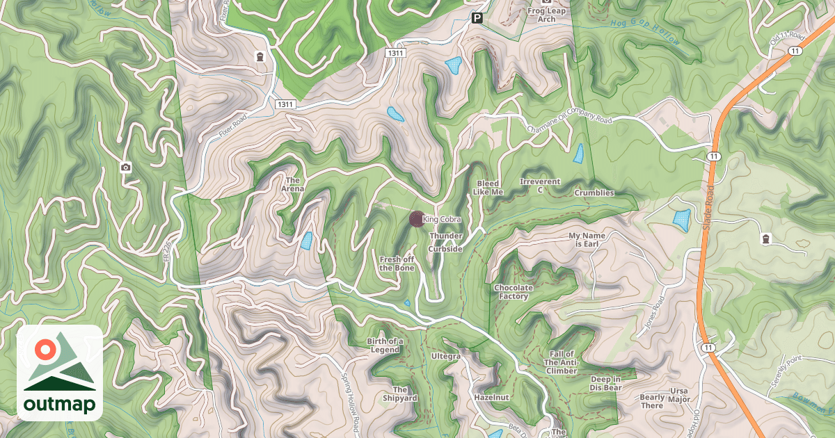 Map of King Cobra