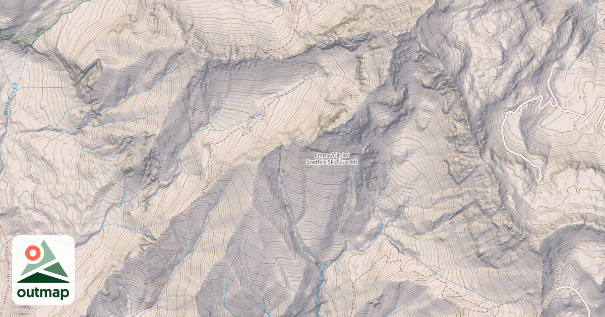 Map of Emma/Gilpin/Sneffels Ski Tour