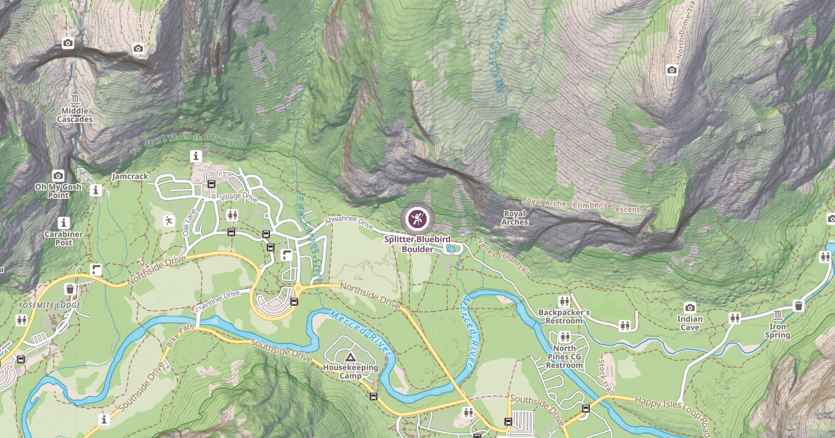 Map preview of Splitter Bluebird Boulder