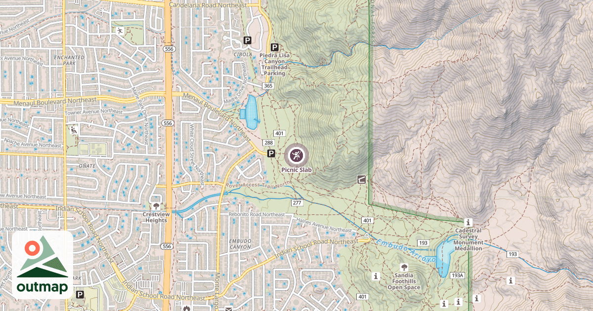 Map of Picnic Slab