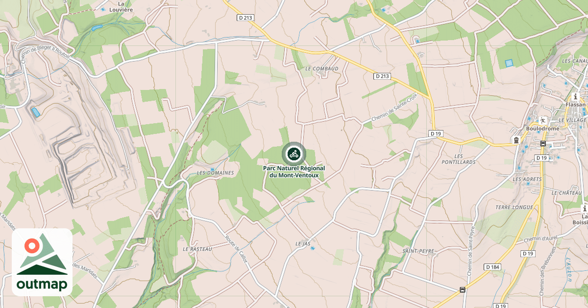 Map of Parc Naturel Régional du Mont-Ventoux