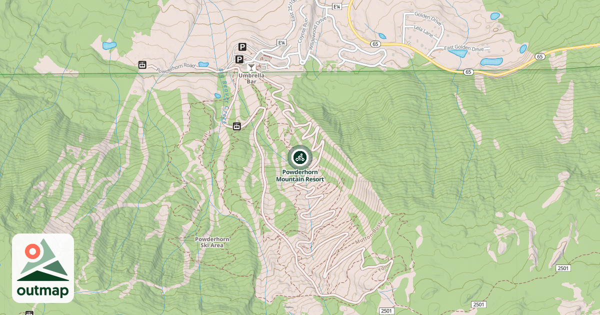 Map of Powderhorn Mountain Resort