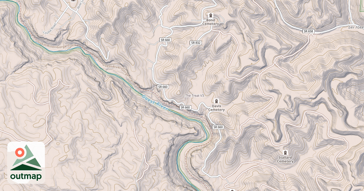 Map of .The Treat