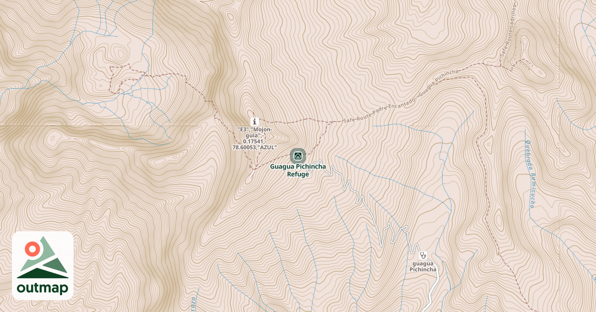 Map of Guagua Pichincha Refuge