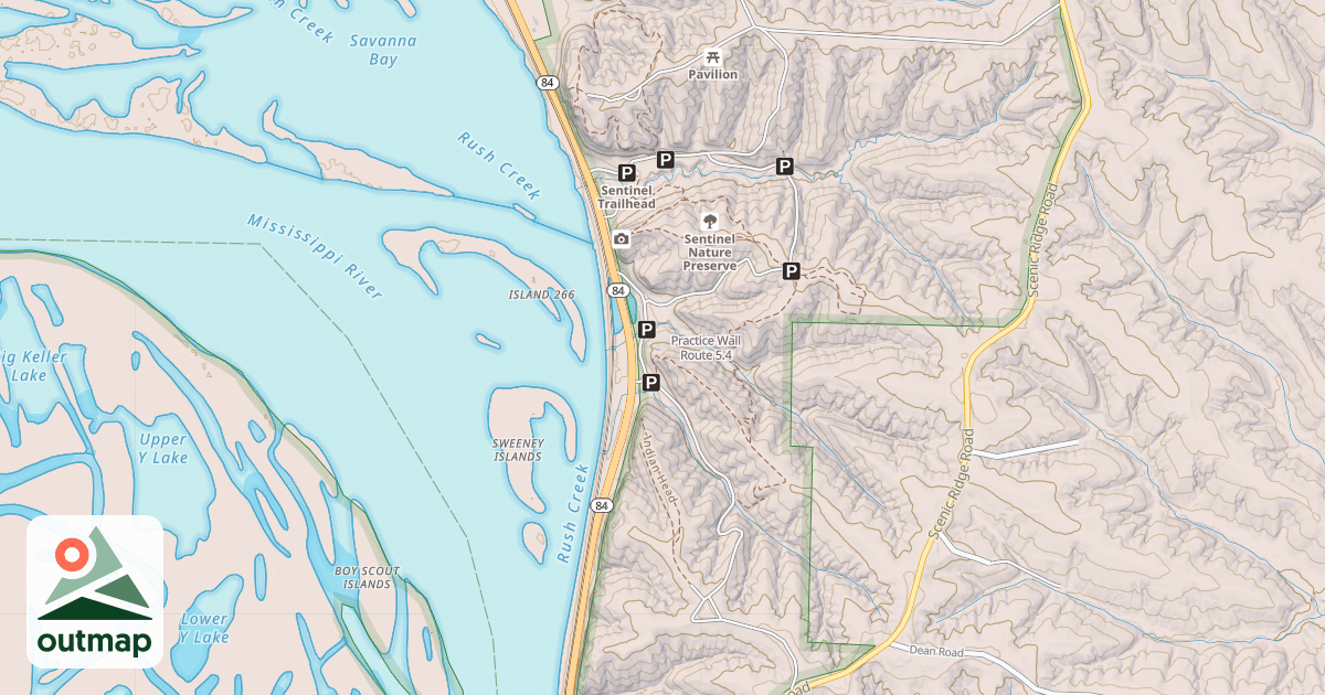 Map of Practice Wall Route
