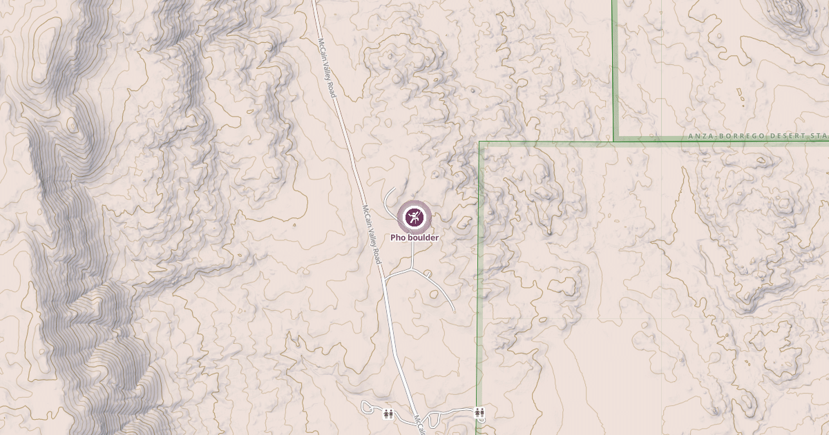 Map preview of Pho boulder