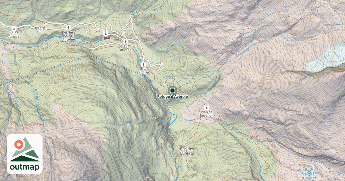 Map of Refuge d'Avérole