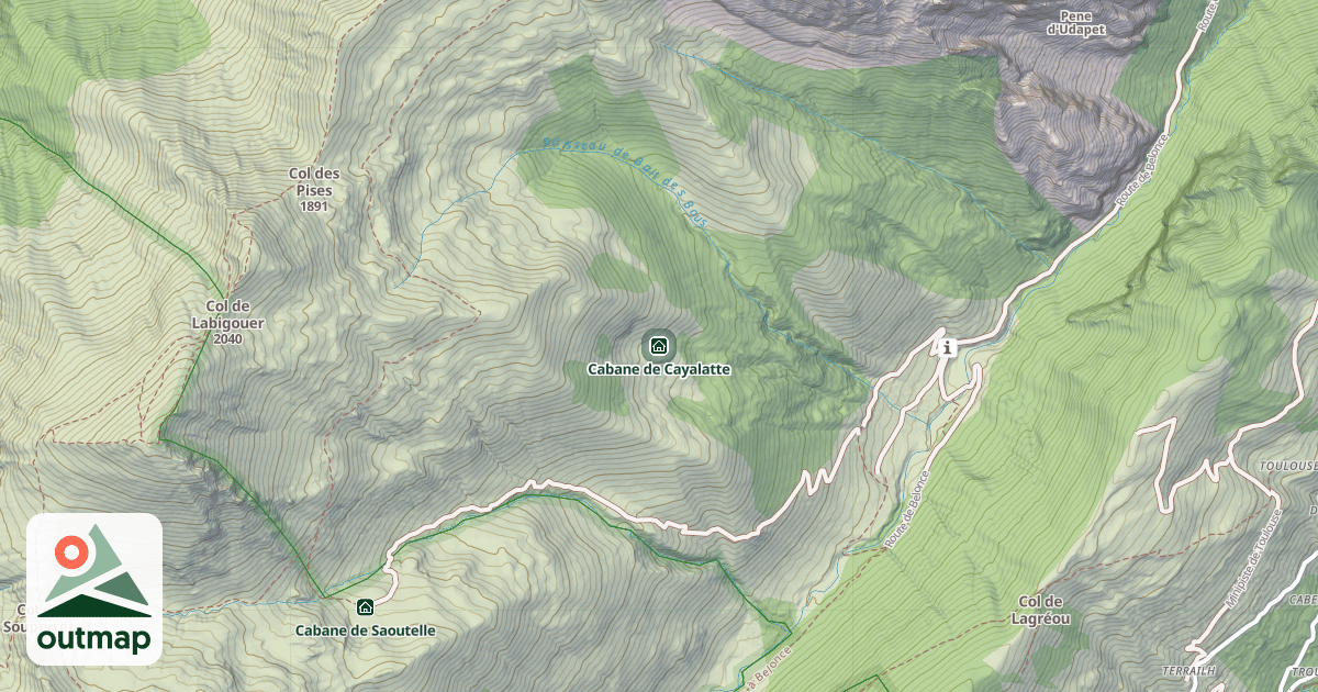 Map of Cabane de Cayalatte