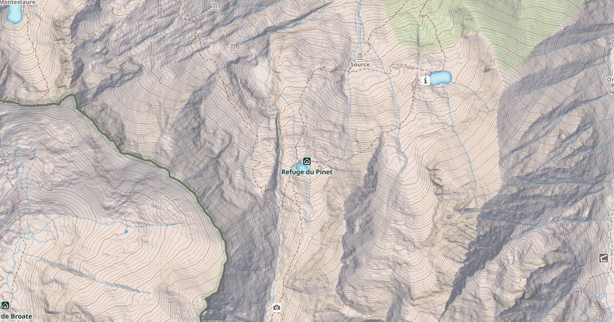 Map preview of Refuge du Pinet
