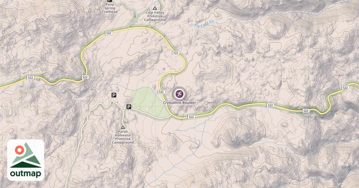 Map of Crystalline Boulder
