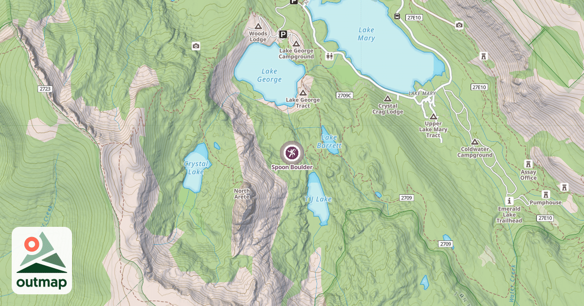 Map of Spoon Boulder