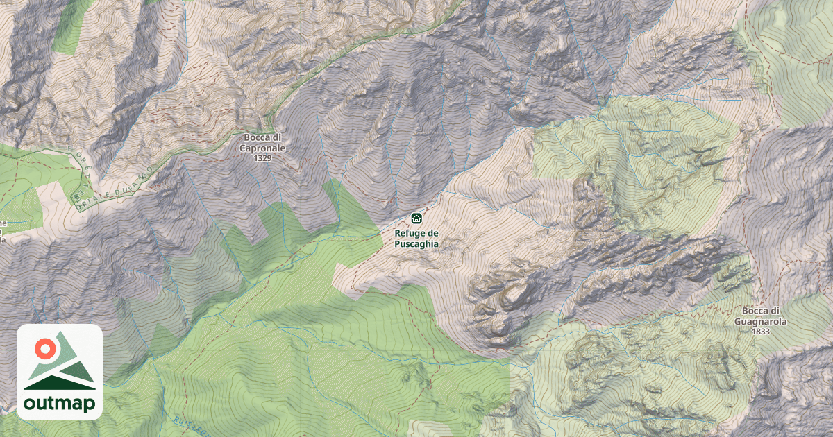 Map of Refuge de Puscaghia