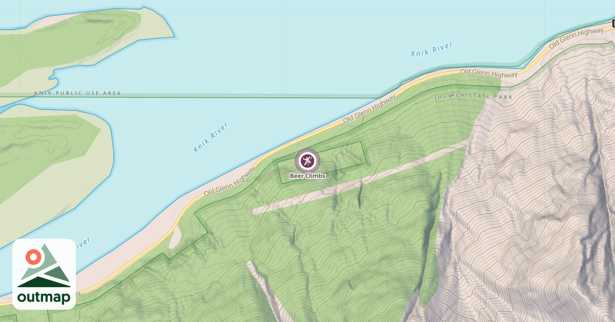 Map of Beer Climbs