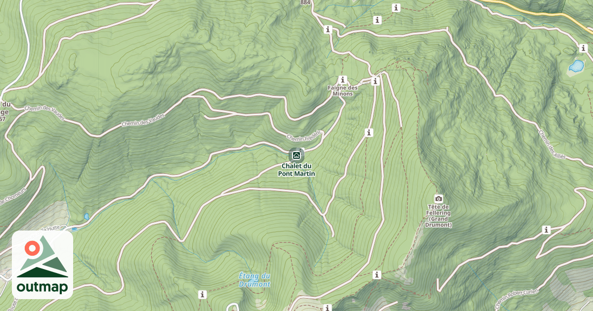 Map of Chalet du Pont Martin