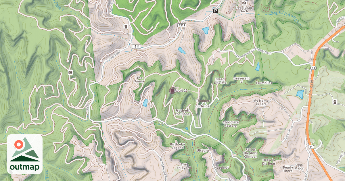 Map of Route 22