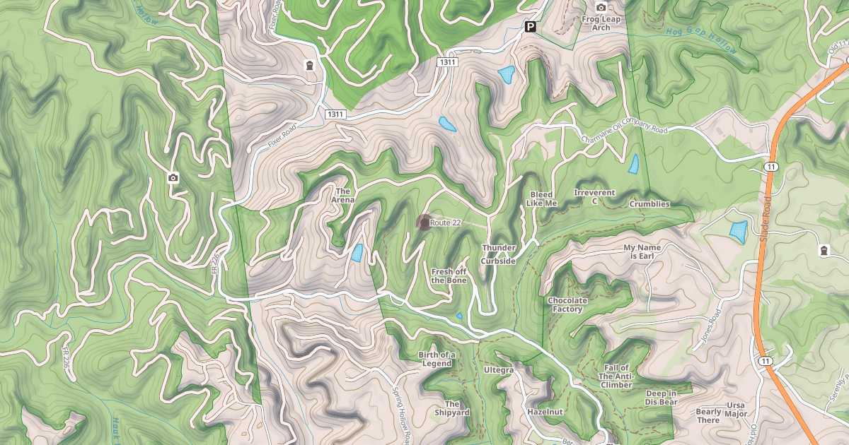 Map preview of Route 22