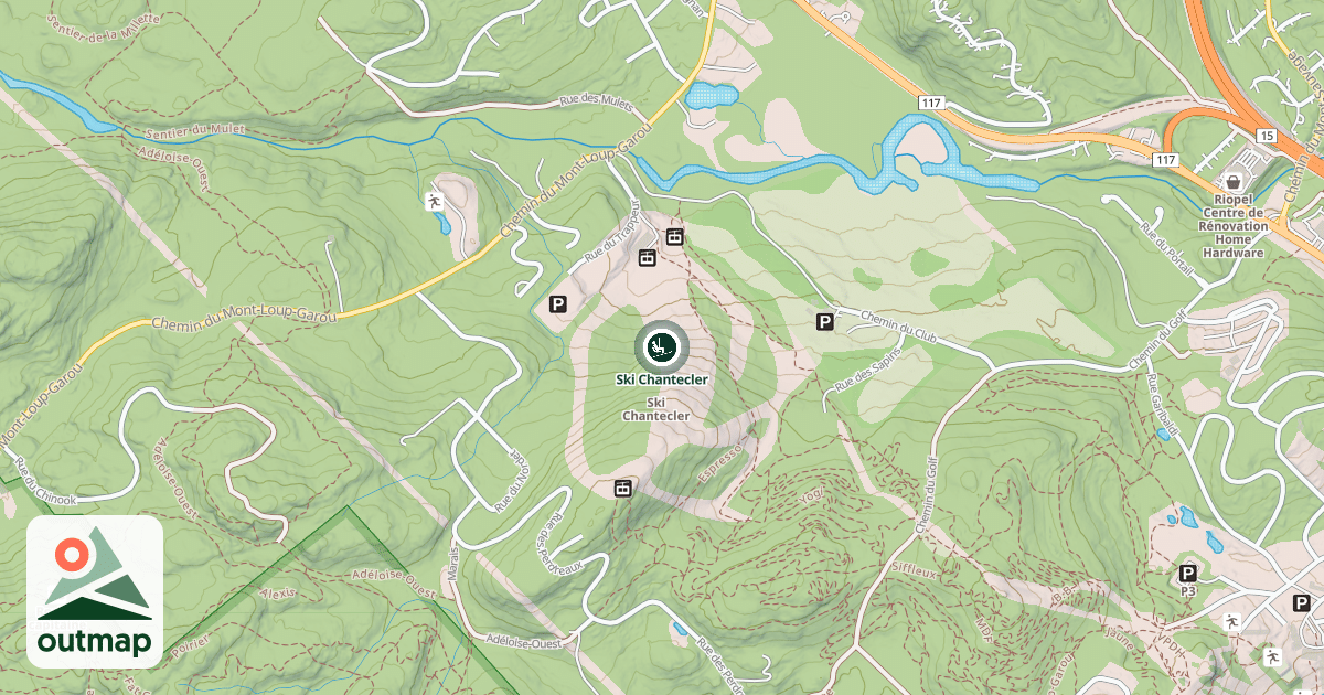Map of Ski Chantecler