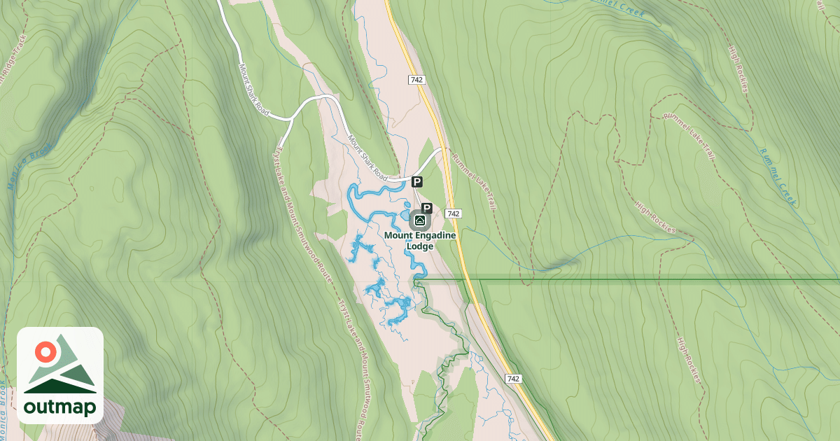 Map of Mount Engadine Lodge