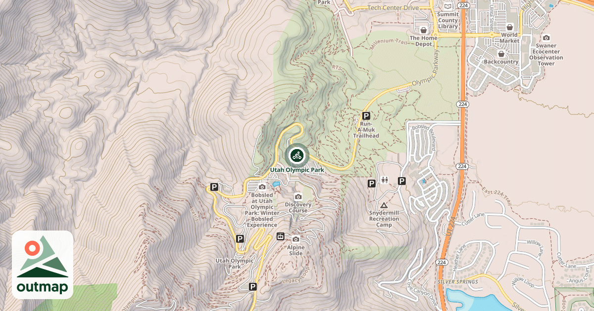 Map of Utah Olympic Park