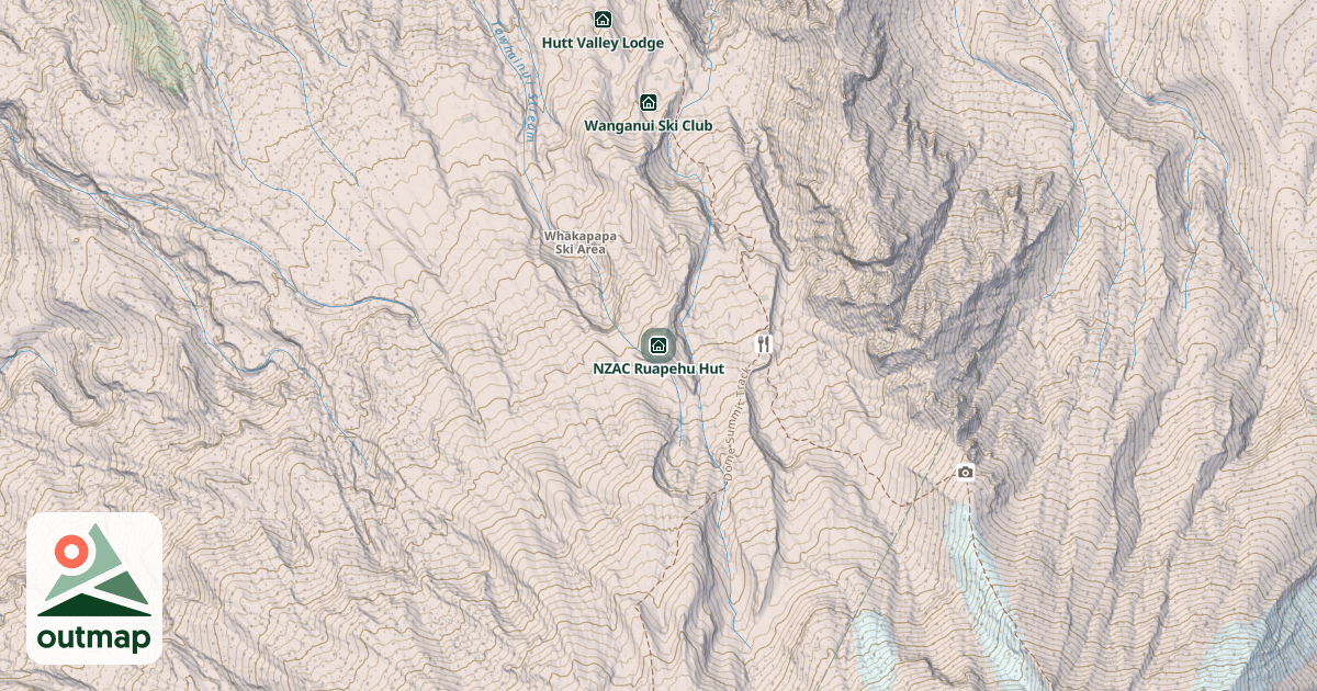 Map of NZAC Ruapehu Hut