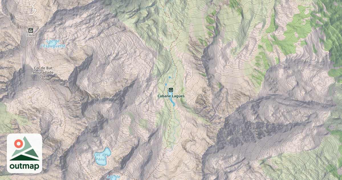 Map of Cabane Lagües