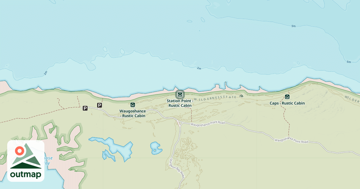 Map of Station Point - Rustic Cabin