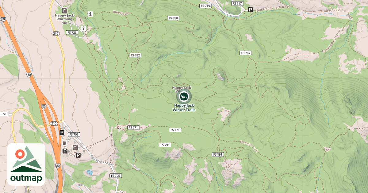 Map of Happy Jack Winter Trails
