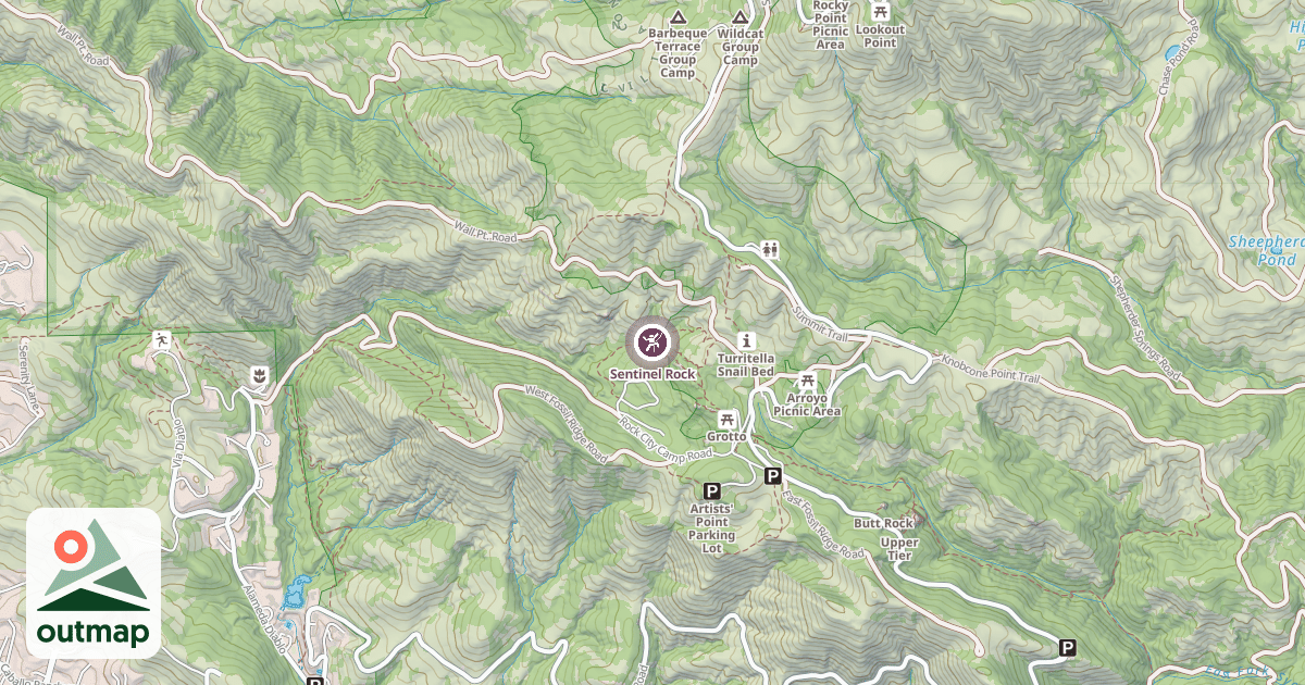 Map of Sentinel Rock